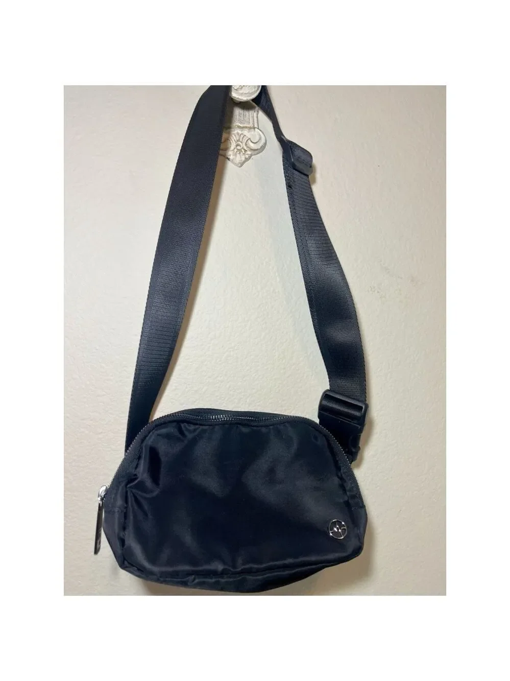 PanderEverywhere Nylon Messenger Bag fanny crossbody Black Onyx
